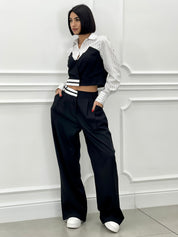 COORDINATO CAMICIA CROP E PANTALONE NEW SS25
