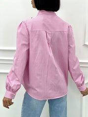 CAMICIA RIGHE CON GIOIELLO NEW SS25