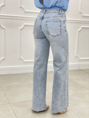 JEANS CON STRASS TINTA SU TINTA NEW SS25