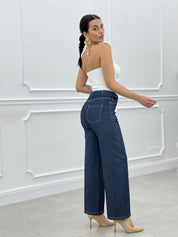 PANTALONE DENIM CON DETTAGLIO TRECCIA NEW SS25