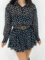 MINI DRESS SHEER POIS NEW P/E26