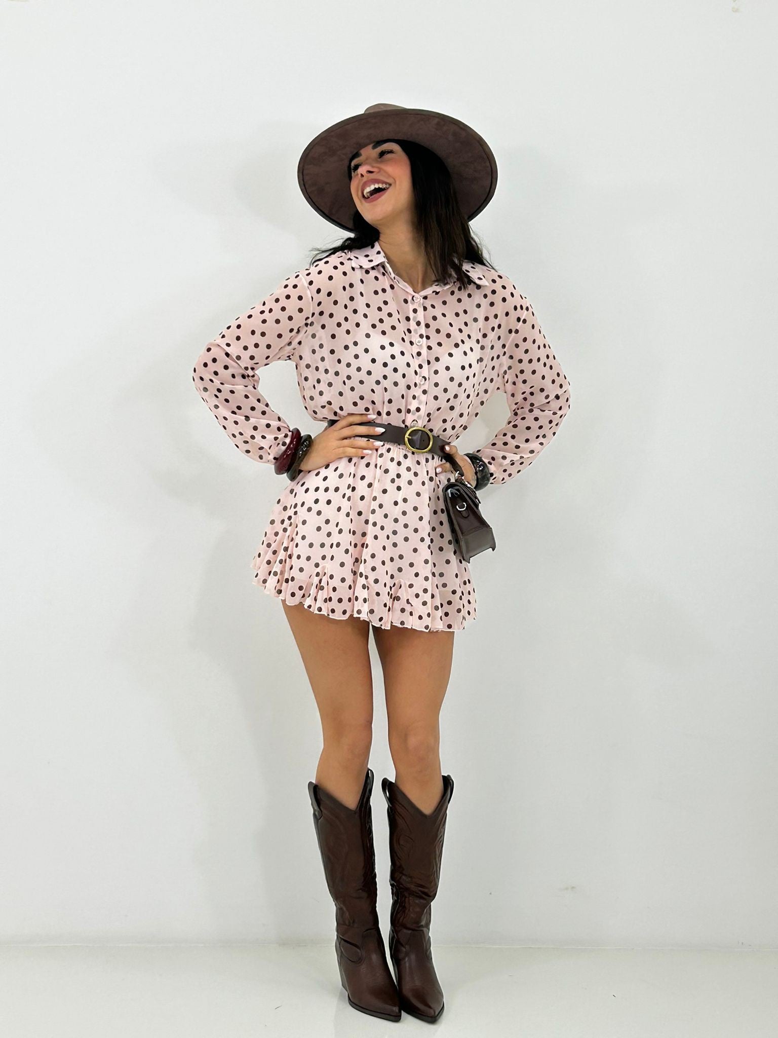 MINI DRESS SHEER POIS NEW P/E26