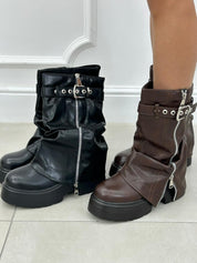 STIVALETTO ZIP E BUCKLE NEW AI26