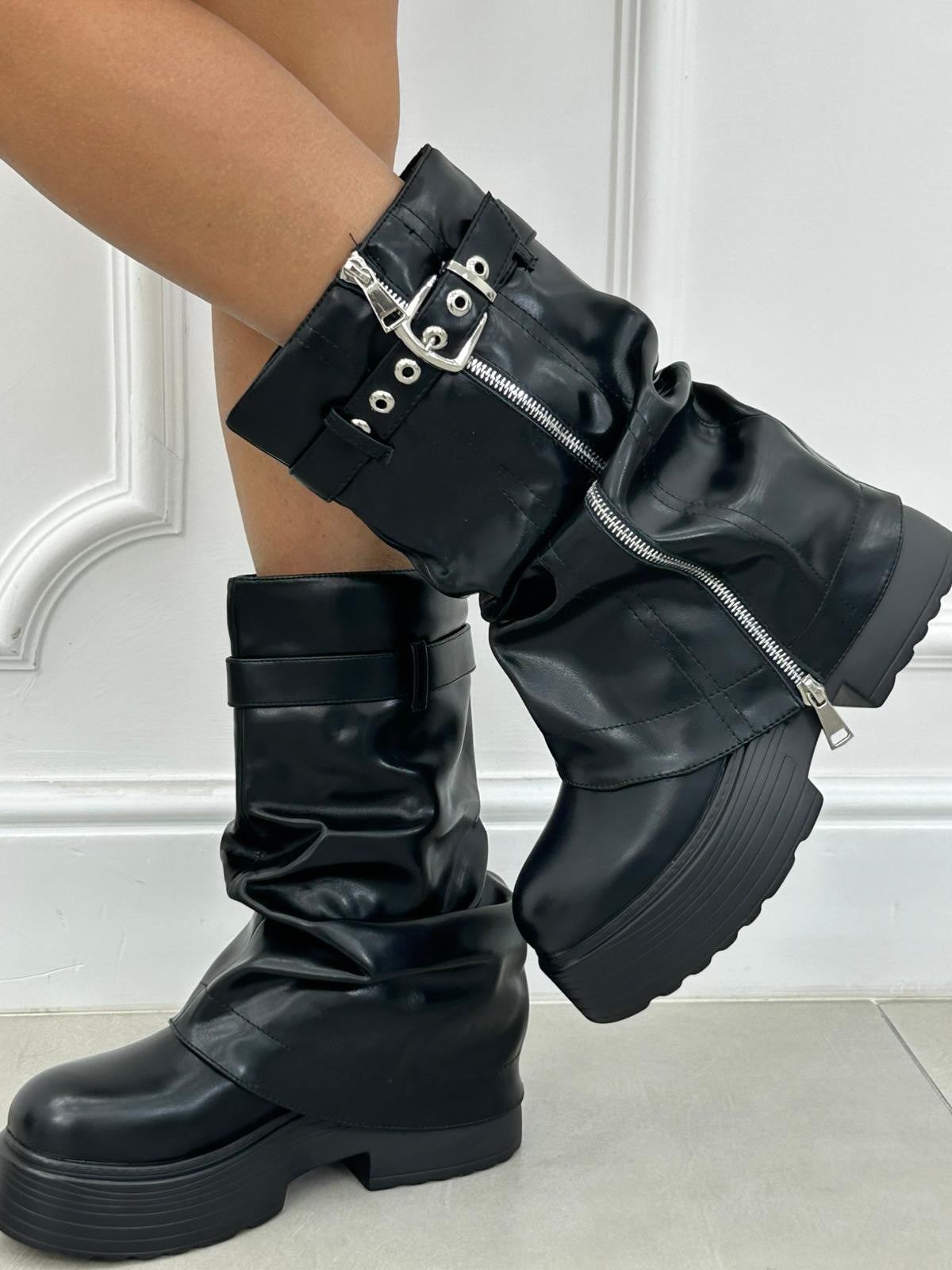 STIVALETTO ZIP E BUCKLE NEW AI26