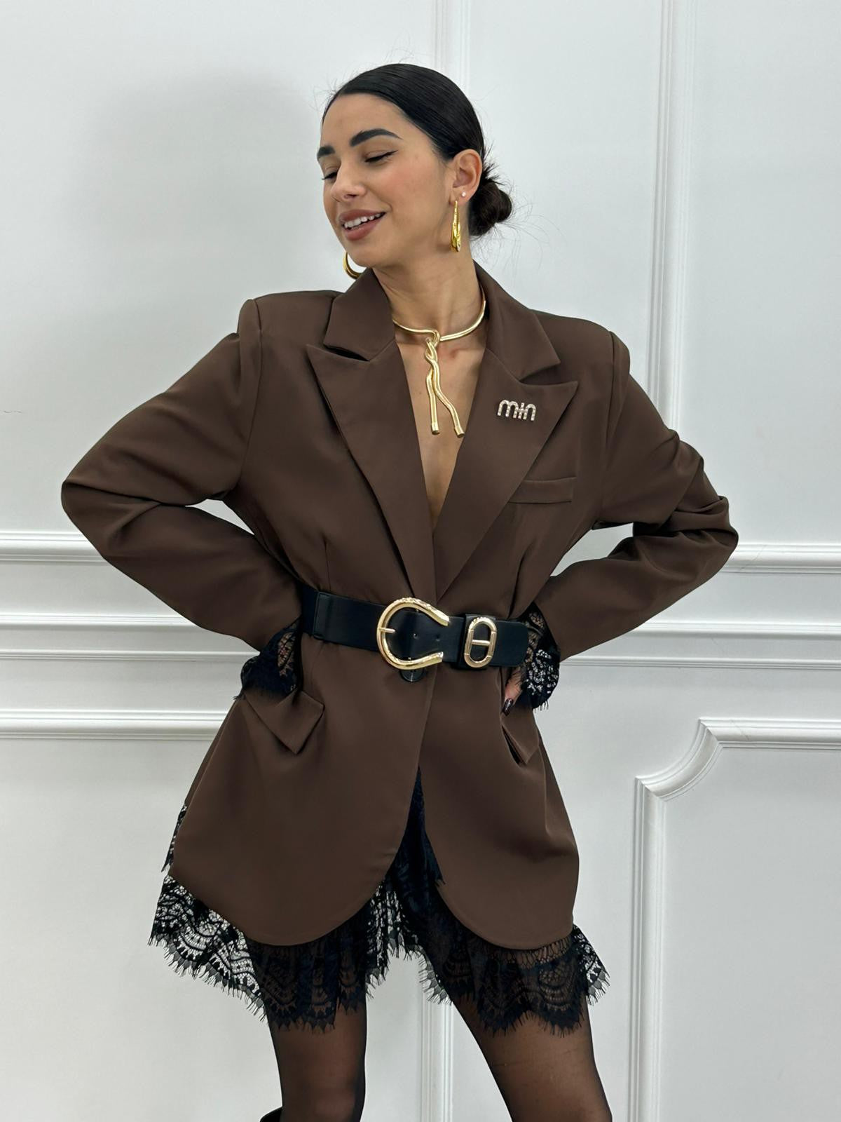 LACE BLAZER DRESS NEW AI26