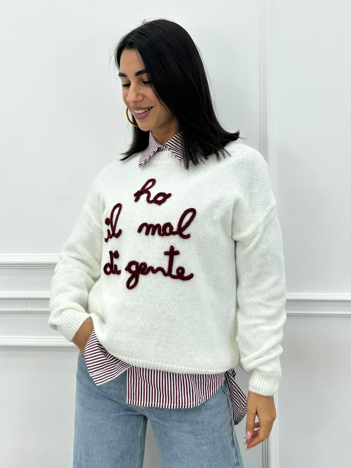 MAGLIONCINO MOOD "HO MAL DI GENTE" NEW AI26