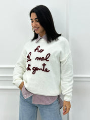 MAGLIONCINO MOOD "HO MAL DI GENTE" NEW AI26