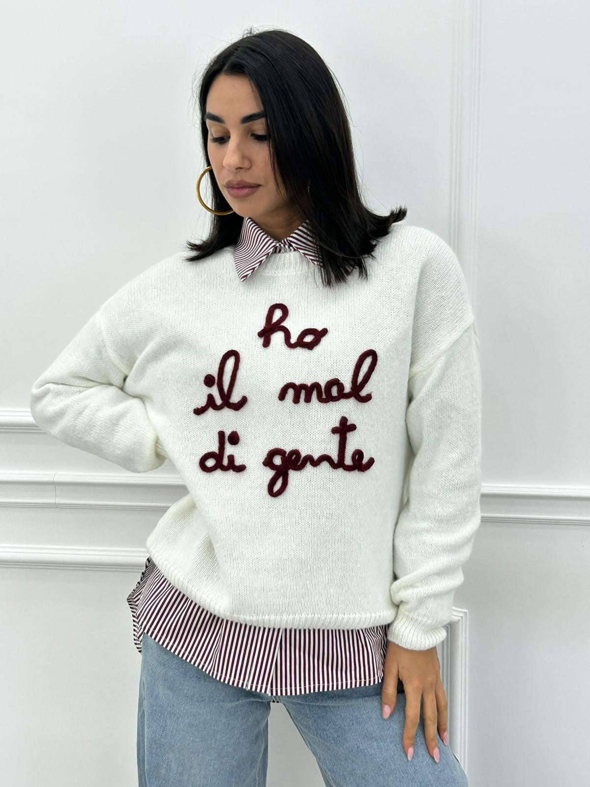 MAGLIONCINO MOOD "HO MAL DI GENTE" NEW AI26