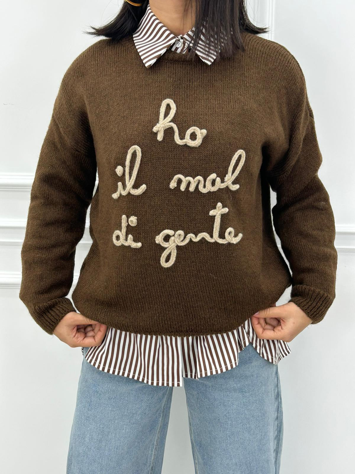 MAGLIONCINO MOOD "HO MAL DI GENTE" NEW AI26