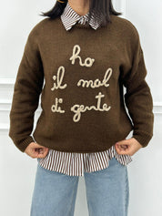 MAGLIONCINO MOOD "HO MAL DI GENTE" NEW AI26