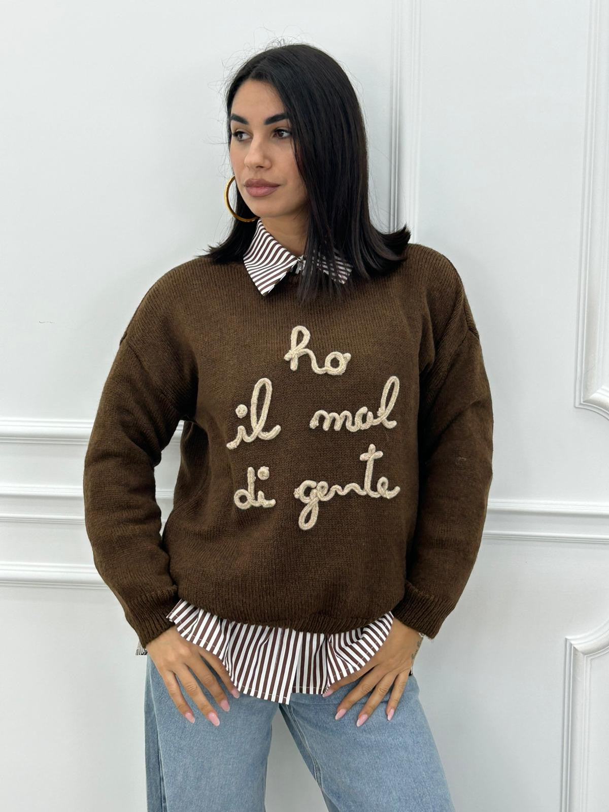 MAGLIONCINO MOOD "HO MAL DI GENTE" NEW AI26