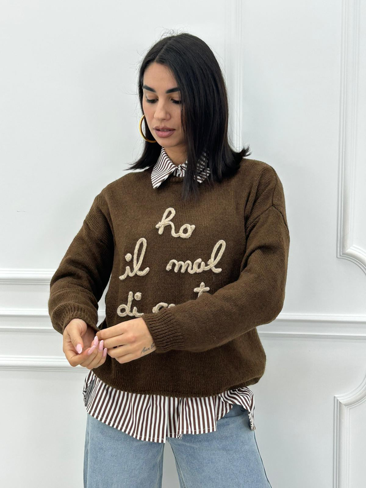 MAGLIONCINO MOOD "HO MAL DI GENTE" NEW AI26