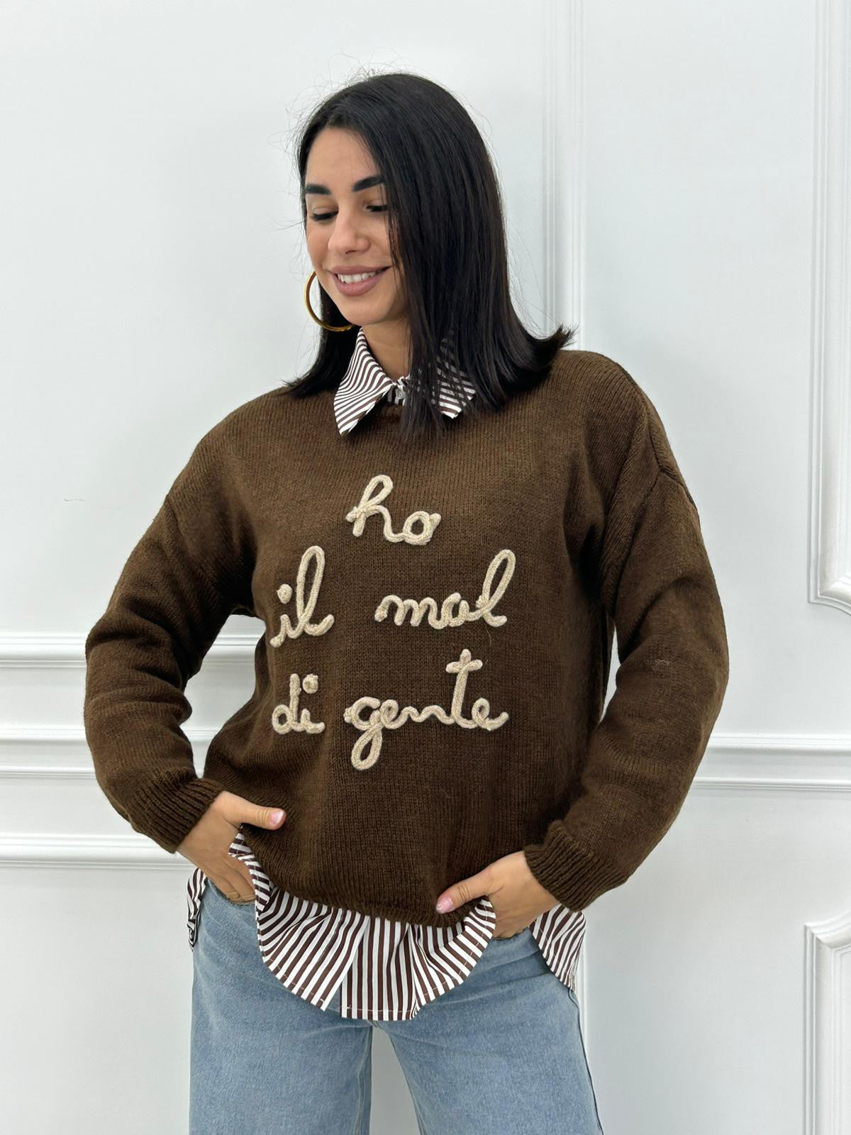 MAGLIONCINO MOOD "HO MAL DI GENTE" NEW AI26