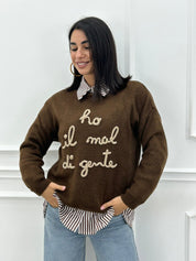 MAGLIONCINO MOOD "HO MAL DI GENTE" NEW AI26