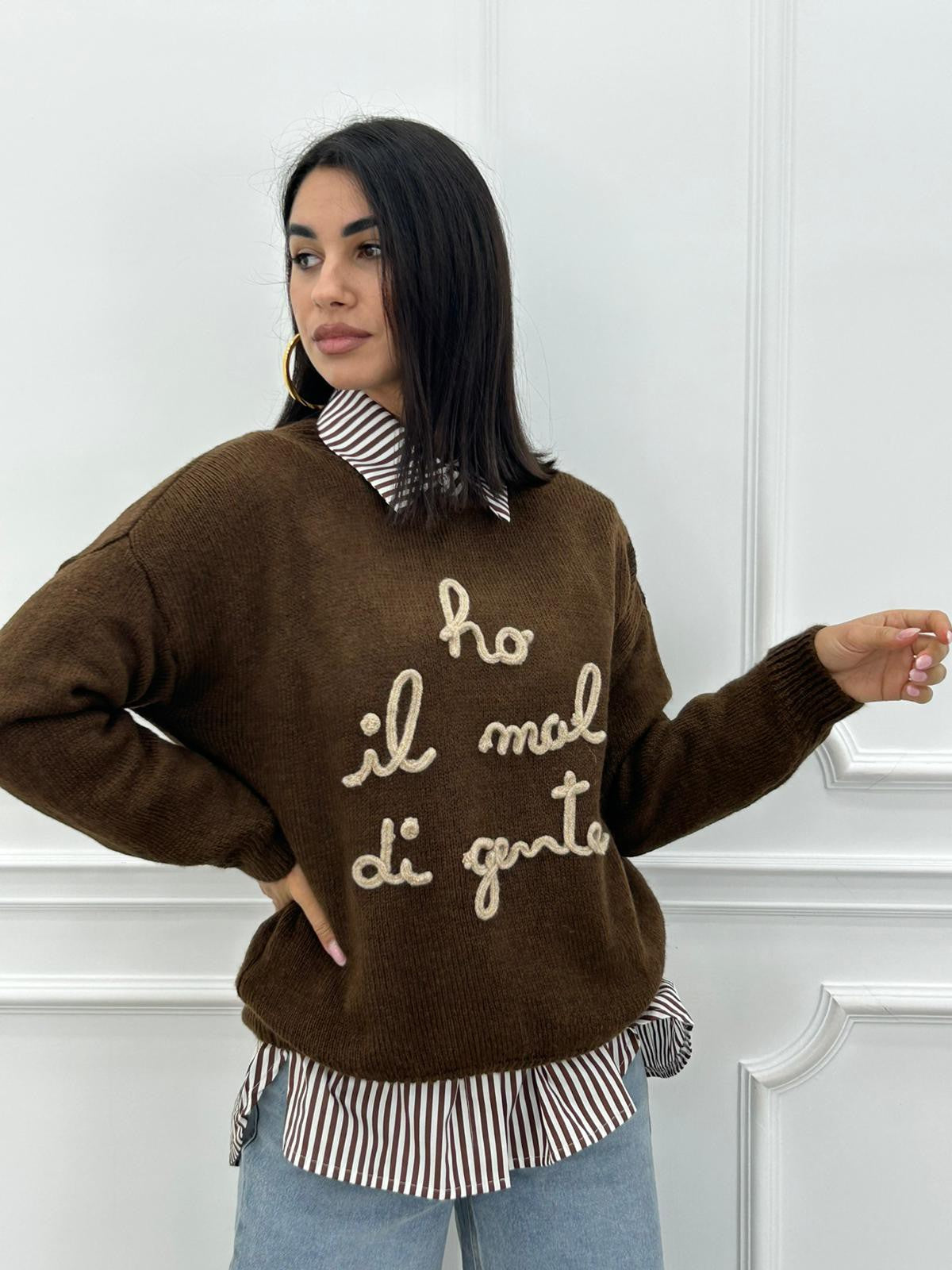 MAGLIONCINO MOOD "HO MAL DI GENTE" NEW AI26