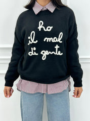 MAGLIONCINO MOOD "HO MAL DI GENTE" NEW AI26