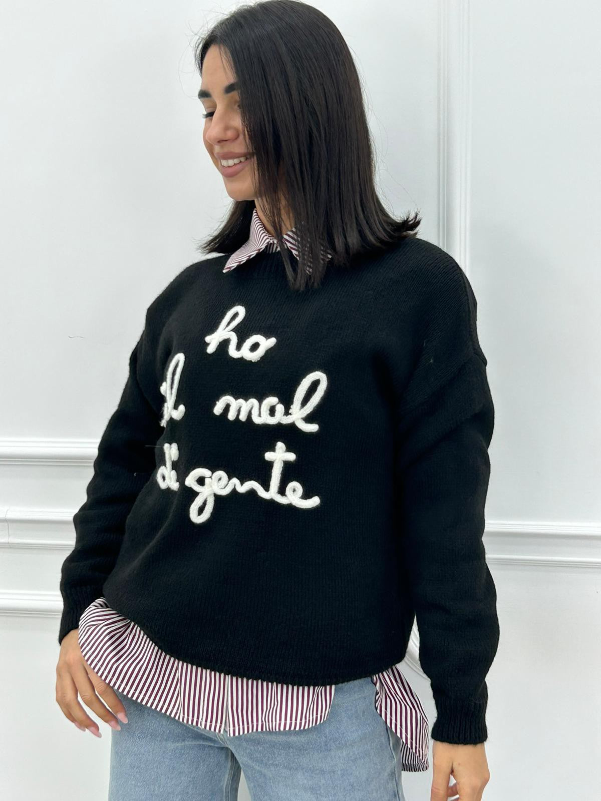 MAGLIONCINO MOOD "HO MAL DI GENTE" NEW AI26