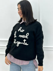 MAGLIONCINO MOOD "HO MAL DI GENTE" NEW AI26