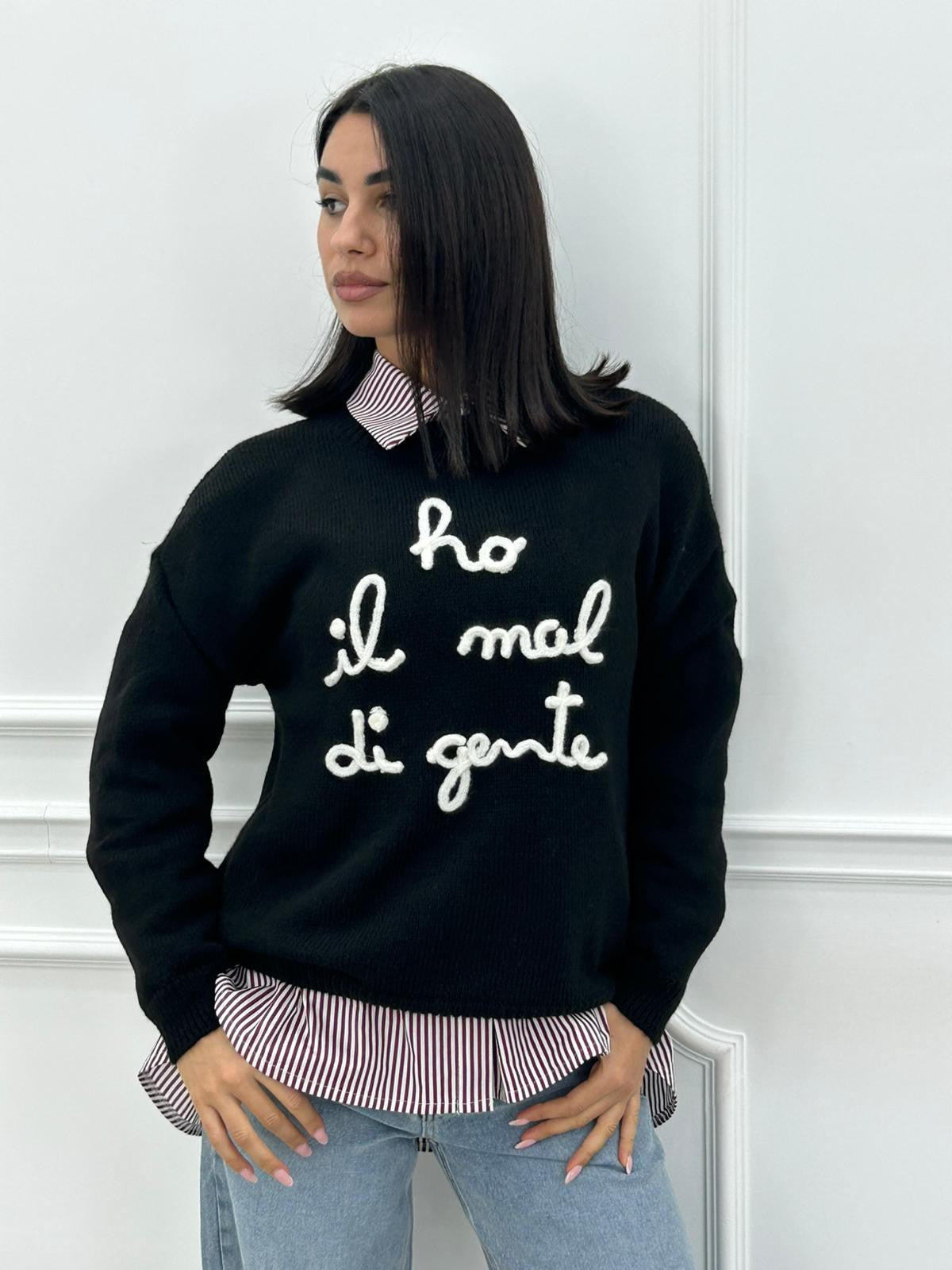 MAGLIONCINO MOOD "HO MAL DI GENTE" NEW AI26