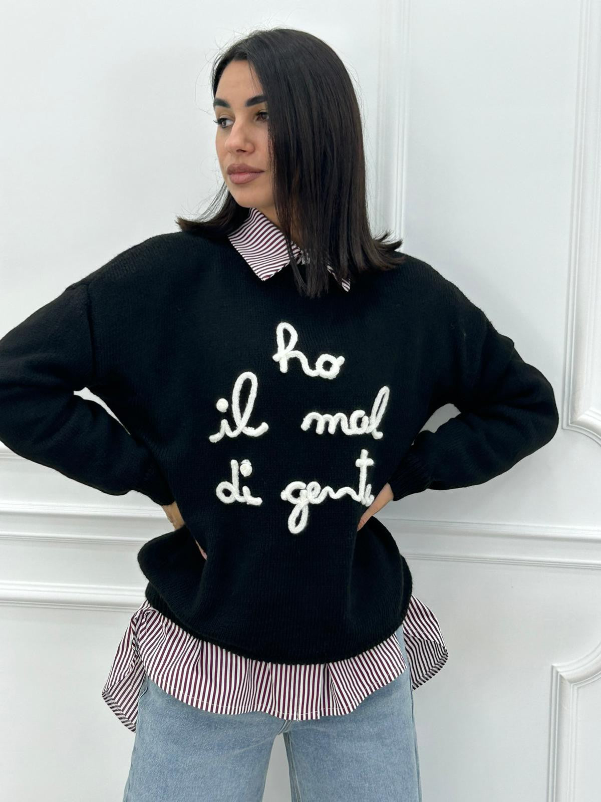 MAGLIONCINO MOOD "HO MAL DI GENTE" NEW AI26