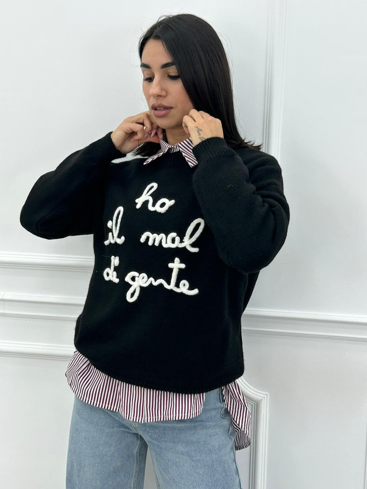 MAGLIONCINO MOOD "HO MAL DI GENTE" NEW AI26