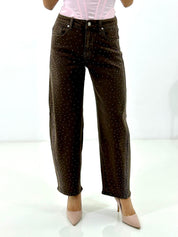 JEANS BROWN STRASS NEW P/E26