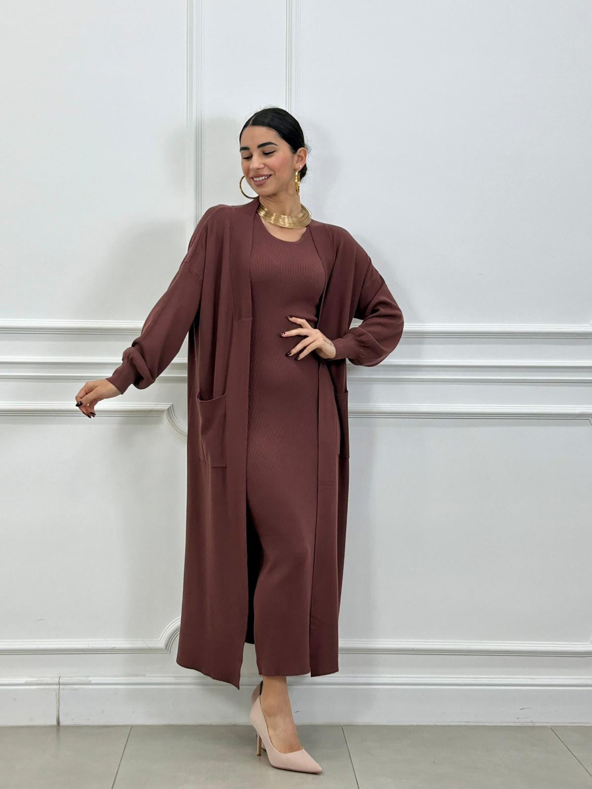 SET CARDIGAN -DRESS NEW AI26