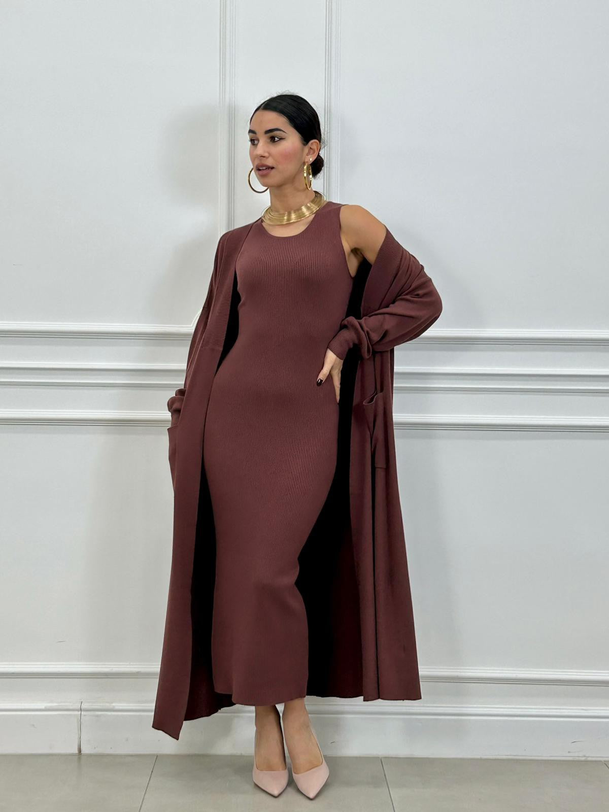 SET CARDIGAN -DRESS NEW AI26