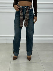JEANS SKATER CON FOULARD NEW AI26