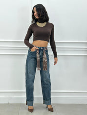 JEANS SKATER CON FOULARD NEW AI26