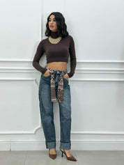 JEANS SKATER CON FOULARD NEW AI26