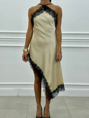 DRESS SATIN & LACE NEW AI26