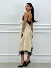 DRESS SATIN & LACE NEW AI26