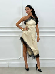 DRESS SATIN & LACE NEW AI26