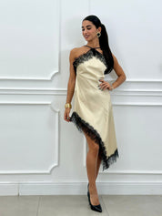 DRESS SATIN & LACE NEW AI26