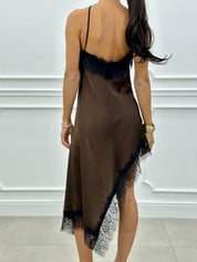 DRESS SATIN & LACE NEW AI26