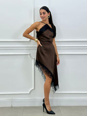 DRESS SATIN & LACE NEW AI26