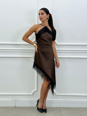 DRESS SATIN & LACE NEW AI26