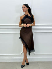 DRESS SATIN & LACE NEW AI26