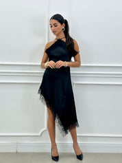 DRESS SATIN & LACE NEW AI26