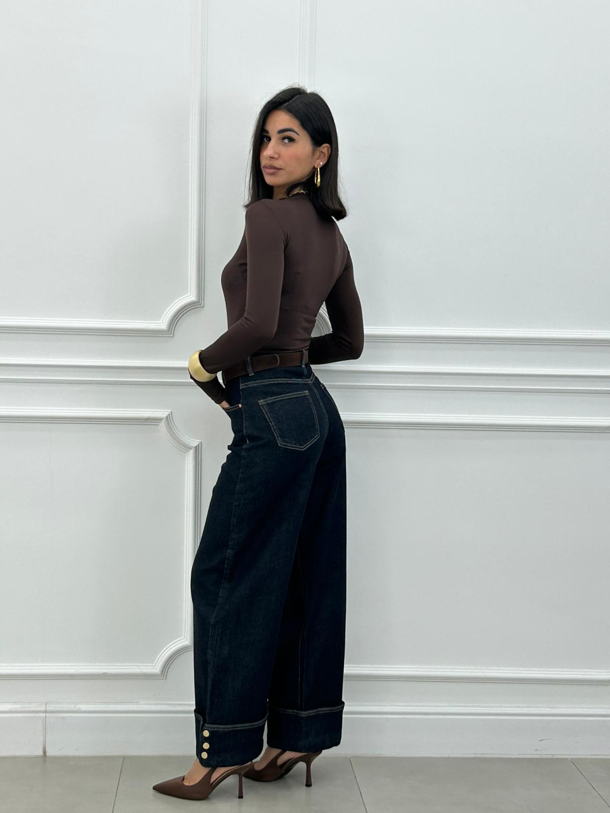JEANS DARK BLUE PALAZZO NEW AI26
