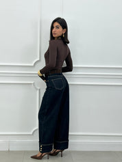 JEANS DARK BLUE PALAZZO NEW AI26