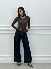 JEANS DARK BLUE PALAZZO NEW AI26