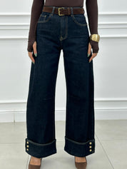 JEANS DARK BLUE PALAZZO NEW AI26