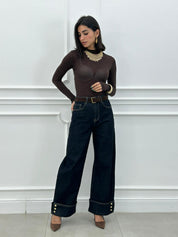 JEANS DARK BLUE PALAZZO NEW AI26