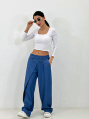 PANTALONE WRAP DENIM NEW P/E26