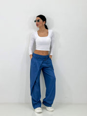 PANTALONE WRAP DENIM NEW P/E26