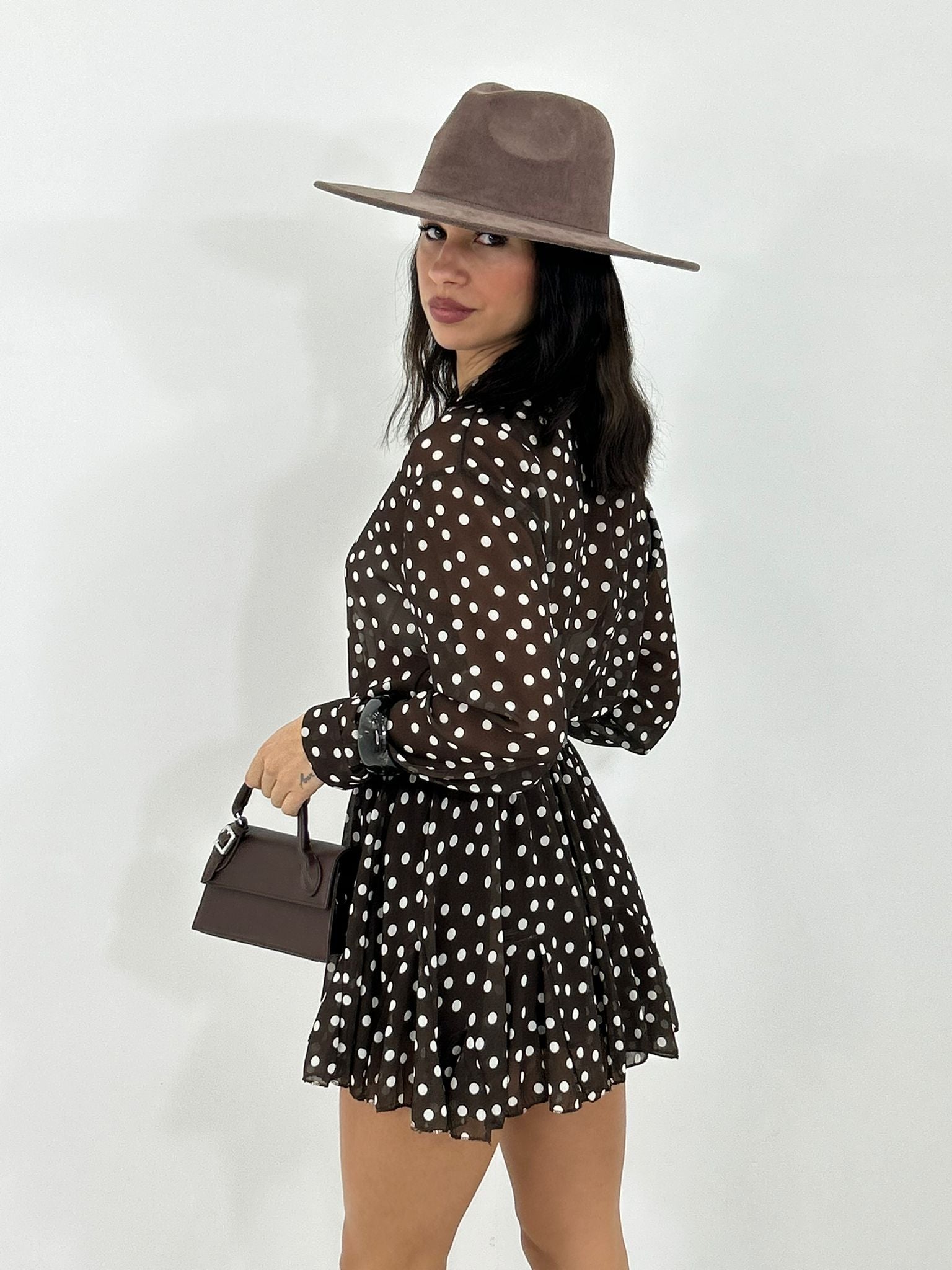 MINI DRESS SHEER POIS NEW P/E26