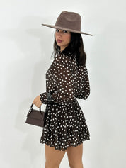 MINI DRESS SHEER POIS NEW P/E26