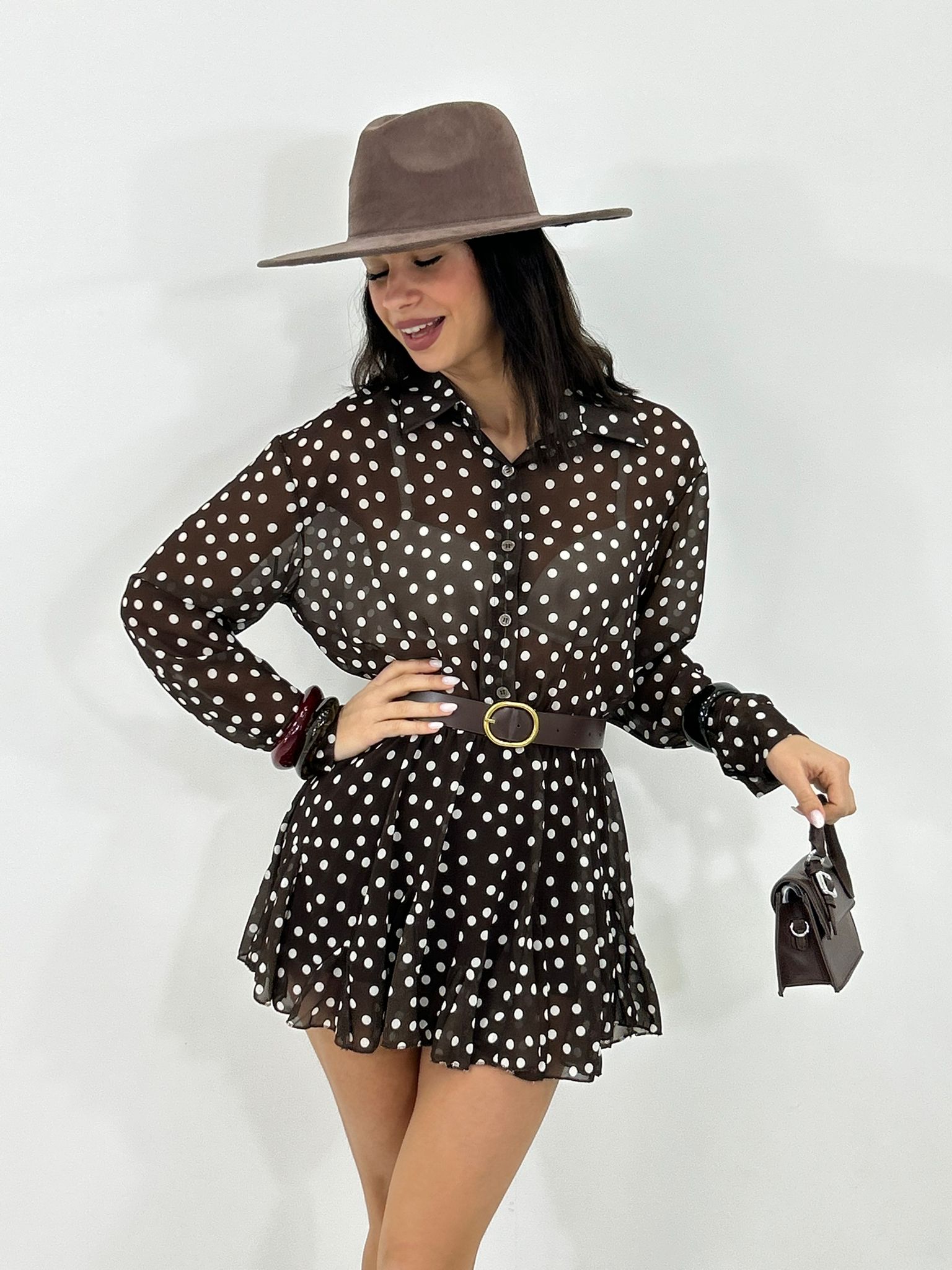 MINI DRESS SHEER POIS NEW P/E26